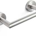 JunSun Toilet Paper Holder Brushed Nickel Pivoting Toilet Paper Roll Holder Brushed Toilet Paper Holder Stainless Steel Modern Bathroom Tissue Holder Mega Roll Holder for RV Wooden Cabinet Wall Mount (Brushed Nickel)
