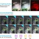 Hywyimlait Grow Lights for Indoor Plants, 84LEDs Clip Plant Lights, Full Spectrum LED Plant Growing Lamps with FlexibleGooseneck4/8/12/18H Timer, 3 Spectral Modes, 10 Dimmable Levels (1 Pack)