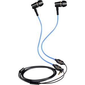 KINDEN Air Tube Earbuds Headphone Binaural Earphones with Microphone Noise Cancelling for Phone,Pad,Pod,HTC,Sony,Mp3 Players (Blue)