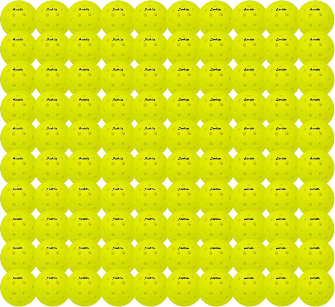 Franklin Sports X-40 Outdoor Pickleballs - Official Ball of USA Pickleball, APP Tour + US Open - Regulation Size, 100 Pack