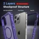 jaroco Magnetic for iPhone 13 Pro Max Case, [Compatible with MagSafe][Military Grade Drop Protection][Heavy Duty Protection][Non-Slip][Shockproof] 2-Layer Durable Bumper Phone Case 6.7''-Dark Purple