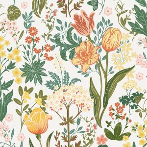 Floral Contact Paper Peel and Stick Wallpaper for Bedroom Boho Contact Paper for Cabinets Drawers Flower Botanical Wallpaper Self Adhesive Removable Colorful Nursery Wall Decor 17.3inW197inL