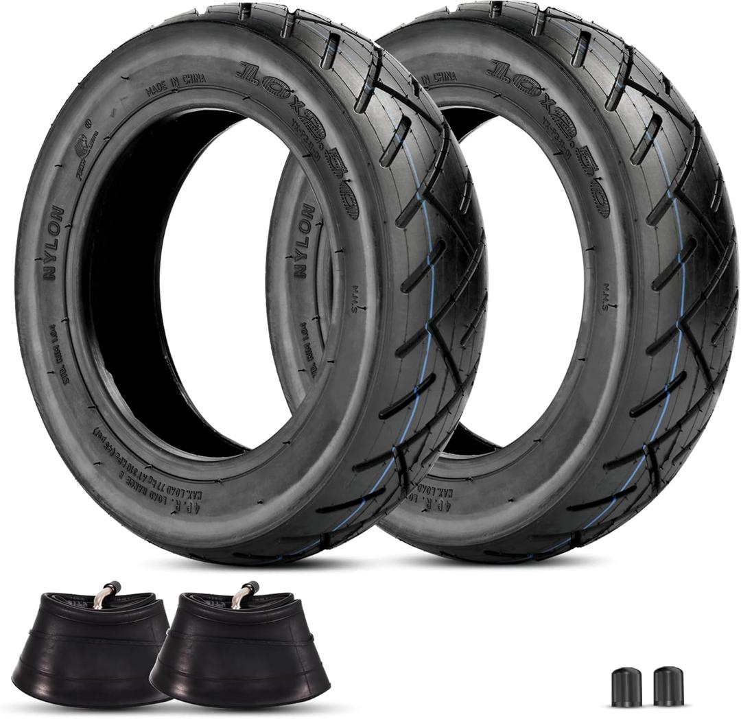 RUTU 10 x 2.50 Tire or Inner Tube and Tire Set Replacement for Smart Self Balancing Electric Scooters, Hover Board Fits 10" Scooter Wheels, 36v, 48v, 400w, 500w, 800w Hub Motor
