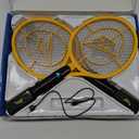 ZAP iT! 4,000 Volt Electric Handheld Bug Zapper Racket - USB Rechargeable Indoor Safe Mosquito Zapper and Fly Swatter for Indoor and Outdoor Use - 2 Pack (Large, Yellow)