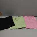 Huukeay 3 Pack Womens V Neck T Shirts, Cap Sleeve Summer Casual Tops Loose Fit Short Sleeve Tees Basic Trendy Shirts (Medium, Black, Grass Green, Pink)