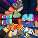 Jinei 6 Pairs Boys Monster Pattern Socks Kids Toddler Funny Crazy Cotton Crew Socks Novelty Christmas Gift Party Favors, 4-7 Years