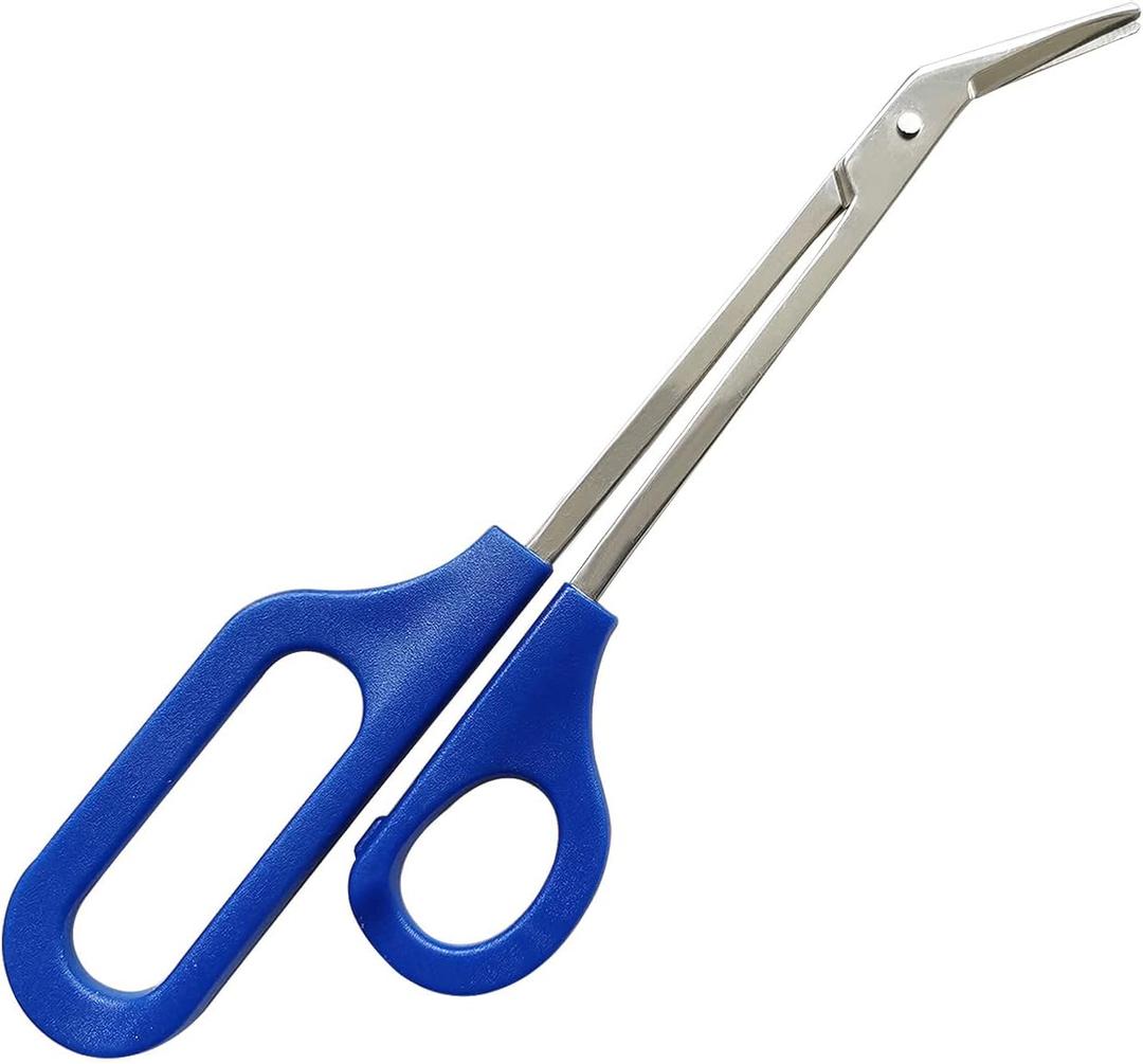 JJHREI 8 Inch Long Handle Toenail Scissors for Thick Nails & Easy Reach Long Handled Toe Nail Clippers for Seniors Women Men