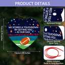 2 x Football Dad Christmas Ornament Gifts from Wife Daughter Son Football Gift for Dad Thanksgiving Christmas Birthday Gift for Footballs Lover Sport Lover Father Xmas Tree Decoration Ceramic Keepsake