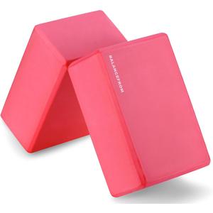 Fitvids Set of 2 High Density Yoga Blocks, 9"x6"x4" Each, Pair, Multiple Colors