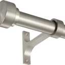 16-86 Inch Curtain rods, 1 Inch Diameter Splicing and Telescoping Structure Window Treatment Rods Set Adjustable Drapery Rods Heavy Duty Pole, Matte Nickel