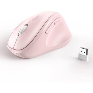MICROPACK Digitally Yours Ergonomic Wireless Mouse with USB Receiver for PC, Laptop and Desktop, Pink