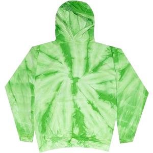 Colortone Tie Dye Pullover Hoodie for Women and Men Spider Lime 3XL