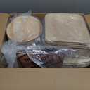 Havawish 75 Pcs Compostable Palm Leaf Plates and Bowls Set 16 oz Biodegradable Bowls 8 & 9 Inch Bamboo Paper Disposable Plate for Party Dinner Bulk Party Dinnerware Supplies for 25 Guests