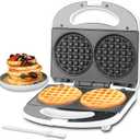 Double Mini Waffle Maker Machine, Chaffle Maker, Waflera Electrica, Small Waffle Iron for Waffles, Keto Chaffles, Hash Browns, Cookies, 4 Inch