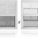 WRISIN 2 Pack Shed Windows 24" x 36" H Flush Mount, White Household Windows for Playhouses, Barns, Chicken Coop