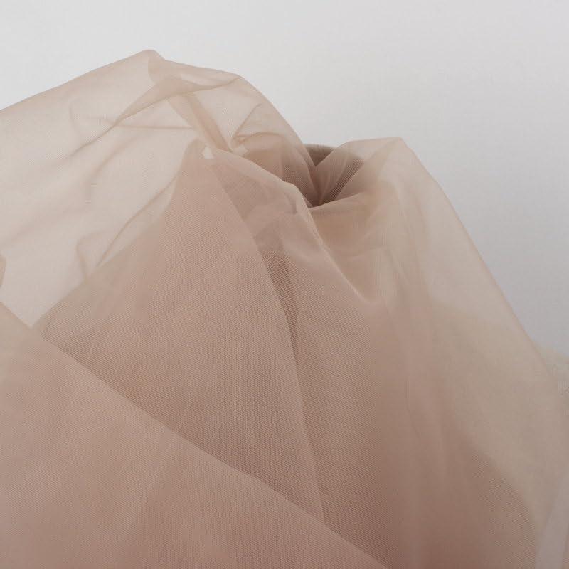 Power Corset Mesh Fabric, Non Stretch Mesh Net for Transparent Corset Base, Couture Dress, Wedding, Prom Gown,Pre-Cut 5 Yards Long 60" Wide (New Nude, 5 Yard pre Cut)