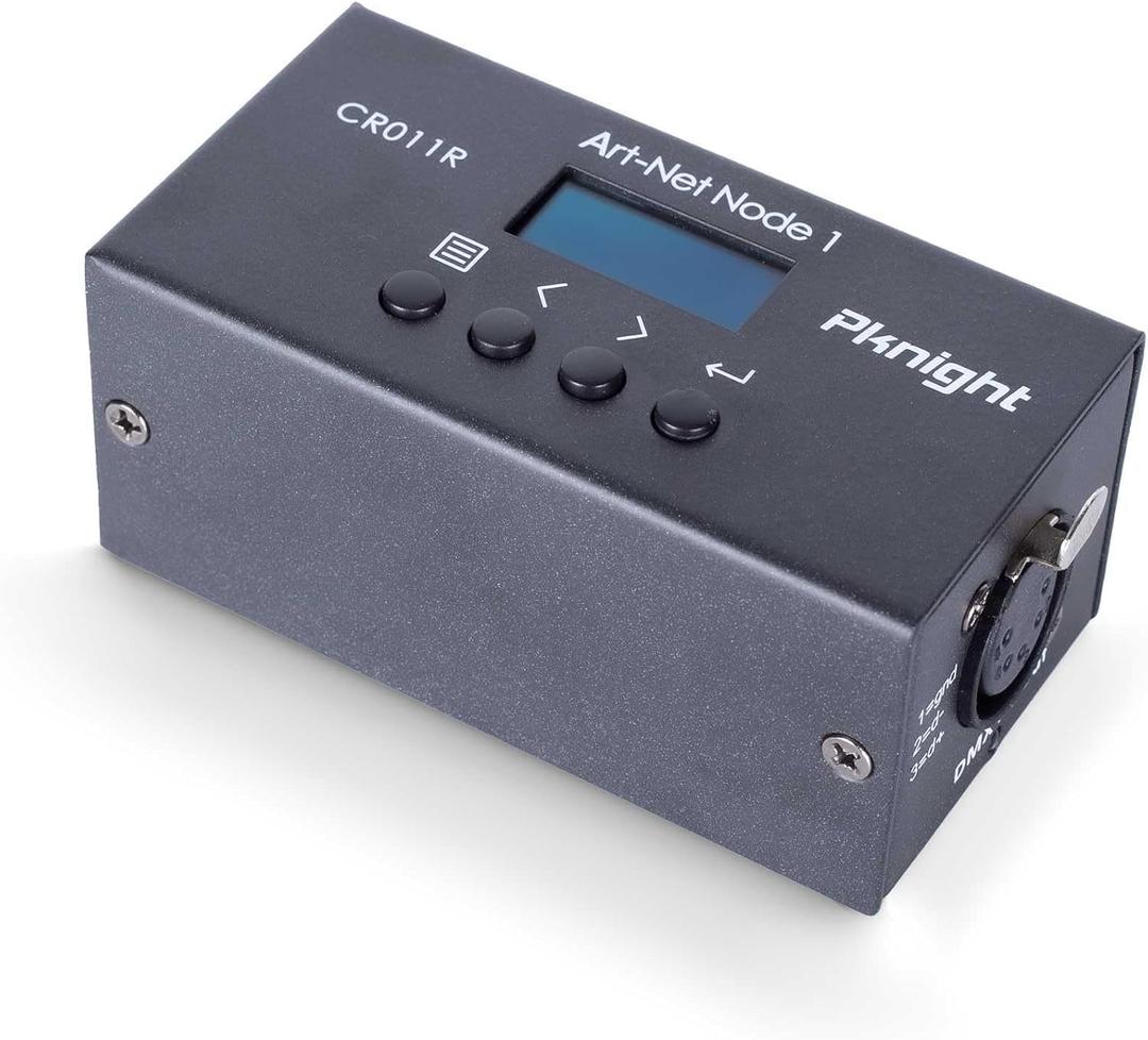 Pknight ArtNet DMX Ethernet Lighting Controller Interface, 5-Pin XLR, 1-Universe Bi-directional Art-Net to DMX512 Node (No RDM)