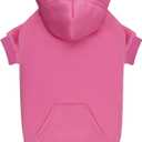 Dog Sweaters for Medium Dogs Dog Hoodie Dog Sweater Solid Soft Brushed Fleece Dog Clothes Dog Hoodie Sweatshirt with Pocket(Pink-M)