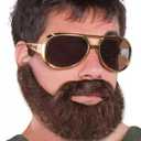 Hungover Synthetic Fiber Beard & Moustache - Fits Most Adults, 1 Piece, Ideal for Fun Occasions & Performances
