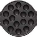 Cast Iron Takoyaki Pan, Takoyaki Maker Baking Pan 15 Holes, Takoyaki Maker Skillet, Octopus Ball Maker Round Cooking Plate 9" (9 inch)
