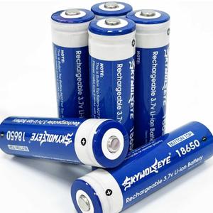 6 Pack 3.7 Volt Button Top Rechargeable Batteries Use 18650 Battery Charger,Lithium Battery 4000mAh for Flashlights, Headlamps, Doorbells, RC Cars,Outdoor Garden Lights (6 BATTERIES)
