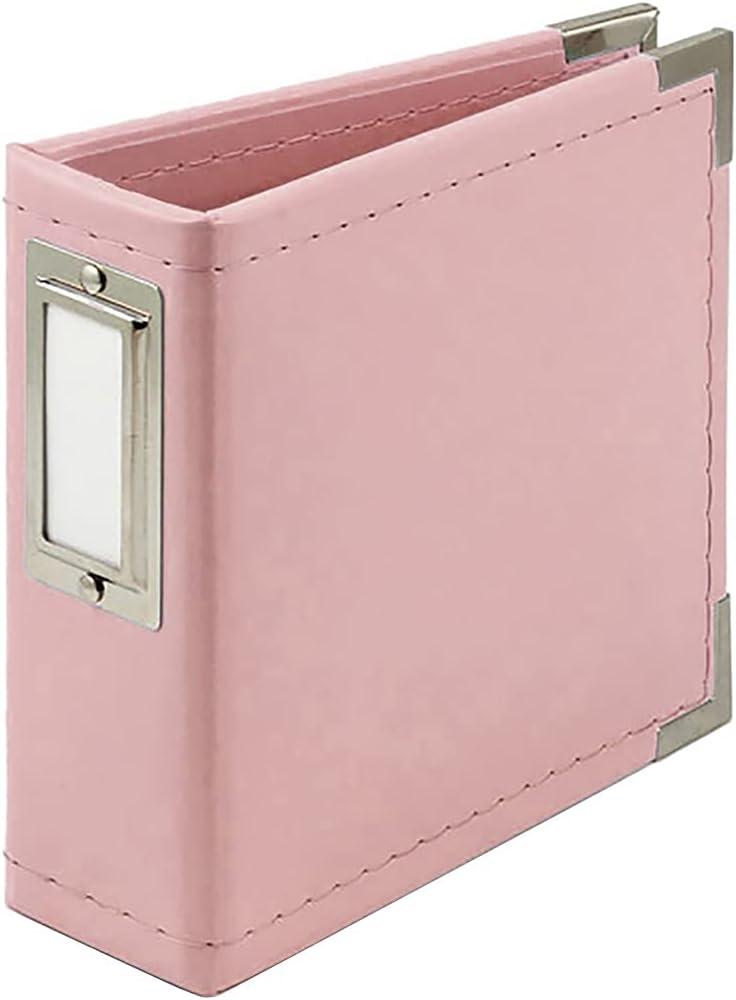 We R Memory Keepers Leather 3RING ALBM4 PRTTY, Pretty Pink