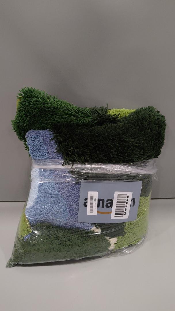 20x35 Inch 3D Moss Rug,Shag Carpet Leaf Area Bathroom Rugs Non Slip Bath Mat Tufted Rug,Ultra Soft Washable Children Play Plant Leaves Shaped Kids Pets Floor Mat for Bedroom,Living Room Green