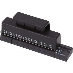 Lihit Lab., One-Third Punch 10 Holes Punch P-1601, Punch for Twist Notes(Japan Import) (Black)