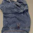 Fashion Dog Jeans Jacket with Pocket Pet Onesies Denim Coat,Puppy Overall Apparel Small Clothes Costumes Vest Shirts Pants Dogs Cats Boy Girl (XX-Large)