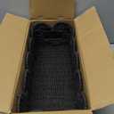 Black Scalloped Toilet Tank Basket, Handwoven Paper Rope Toilet Paper Holder Basket with Built-In Handles, Narrow Back of Toilet Storage Tray for Bathroom Counter, Tissues & Toiletries Organizer