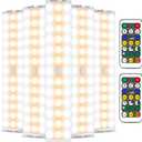 Alivation 38 LED Closet Lights, Under Cabinet Lighting Battery Operated Lights with Remote Wireless, 1500mah Battery Powered Lights, USB Rechargeable Motion Sensor Light Indoor, Dimmable 5 Pack (Cool White/ Natural White/ Warm White-5 Pack)