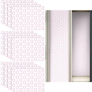 12 Pcs Back to School Locker Magnetic Wallpaper, Heart, Pink White