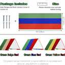 Playground Replacement Canopy, 52" x 90" Swing Set Replacement Tarp, Waterproof 210D Oxford Cloth Playset Tarp for Kids Outdoor, Backyard Playground (Green Blue Red)