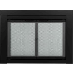 Pleasant Hearth Ascot Small Glass Fireplace Doors