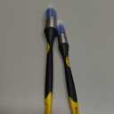 Bates- Trim Paint Brush Set, 0.45 Inch, 2 Pack, Ergonomic Non-Slip Handle, Synthetic Bristles, Trim Brushes for Painting (Yellow-black)