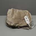 Tefici Electric Heated Blanket Throw, Super Cozy Soft 2-Layer Flannel 50" x 60" Heated Throw with 3 Heating Levels & 4 Hours Auto Off, Machine Washable, ETL&FCC Certified, Home Office Use, Camel