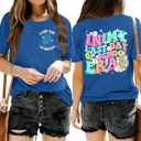 QAUN Last Day of School Shirt: in My Last Day of School Era Tshirt Women Graduation Tee Funny Summer Tops(Blue, X-Large) (Blue, XL)