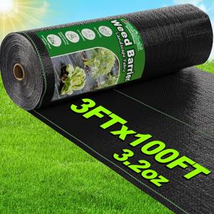 AMAGABELI GARDEN & HOME 3ft x 100ft 3.2oz Weed Barrier Landscape Fabric Garden Cloth Heavy Duty Weed Control Blocker Mat Gardening Ground Cover Durable Woven Geotextile Fabric Driveway Underlayment