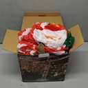 Joliyoou 10FT Christmas Inflatable Decoration, Giant Lighted Ladder to Chimney Climbed with Reindeer Santa Snowman, Xmas Blowups with C7 String Lights for Winter Holiday Roofs Decor