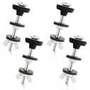 Universal Toilet Tank to Bowl Bolts Kit, Heavy Duty Toilet Bolts, Waterproof Stainless and Rubber Washers Gaskets with Extra Long Nut Screw for Fastening (Silver) (4, Short)