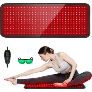 Red Light Therapy for Body, 31.5" x 11.8" Large Red Light Therapy Pad, 360 LEDs with 660nm Redlight & 850nm Infrared Light Therapy for Waist Back Shoulder Neck Pain Relief