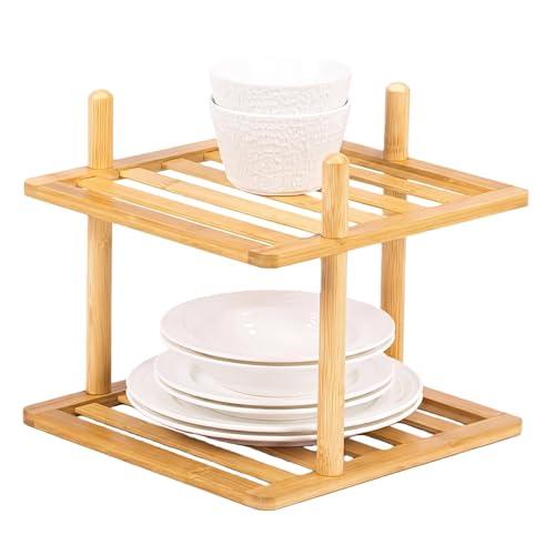 2-Tier Vertical Shoe Rack - Tall Narrow Shoe Rack Organizer for Small Spaces,Bamboo Shoen Shelf for Entryway,Closet,Corner,Doorway,Skinny Shoe Shelf Space Saving Shoe Storage (Natural, 2-Tier)