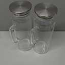 Set of 2 Glass Pitcher with Lid,2 Quart (64 oz / 1.9 Liter) Leak Proof,Glass Water Jugs, BPA-Free,Microwave & Dishwasher Safe Pitcher,Sun & Iced Tea, Sangria,Cold Brew Coffee & More