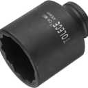 uxcell 1/2-Inch Drive 46mm 12-Point Deep Impact Socket, CR-MO Steel 78mm Length, Metric Sizes