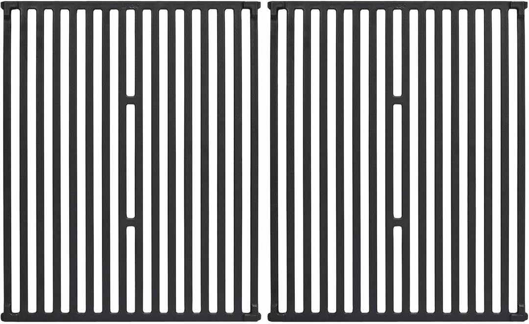 Leship 15" Grill Grates Replace for Broil King 9453-54,9453-57,9453-64,9865-54,9453-67,Broil-Mate,Sterling,Huntington Gas Grills. Heavy Duty Cast Iron Cooking Grid Grates (15" x 12 3/4")