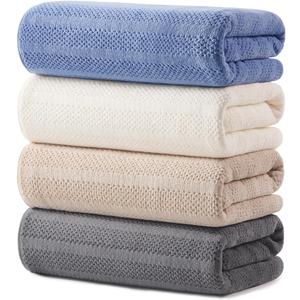 ECOLOOK 4 Pack Microfiber Bath Towels, 31 x 63 inches Extra Large Bath Towel Set, Super Soft Highly Absorbent Bath Towels Set of 4, Quick Dry Lightweight Bathroom Towels for Spa, Pool, Gym, Multicolor