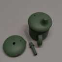 Jumble Dream Baby & Toddler Stainless Steel Sippy Cup Silicon Training Stainless Steel Kids Cups with Straw, Babies Tumbler with Straw No Spill | Sippy Cups for Toddlers 1-3 Years Old (Sage Breeze)