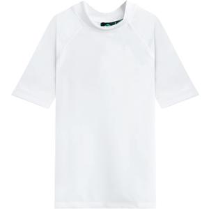 Kanu Surf Boys' Fiji UPF 50+ Sun Protective Rashguard (8, White)