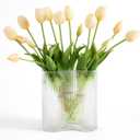 15 pcs Cream Tulips Artificial Flowers Faux Tulips Real Touch Latex Fake Flower Bouquet for Spring Wedding Home Dcor Centerpiece Arrangements