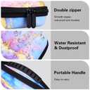 KEFBWAO Carrying Case for Nintendo Switch 2 2025, Large Capacity Protective Hard Shell Portable Travel Case Pouch for 20 Game Card Slots and Pockets, Bicolor Marble